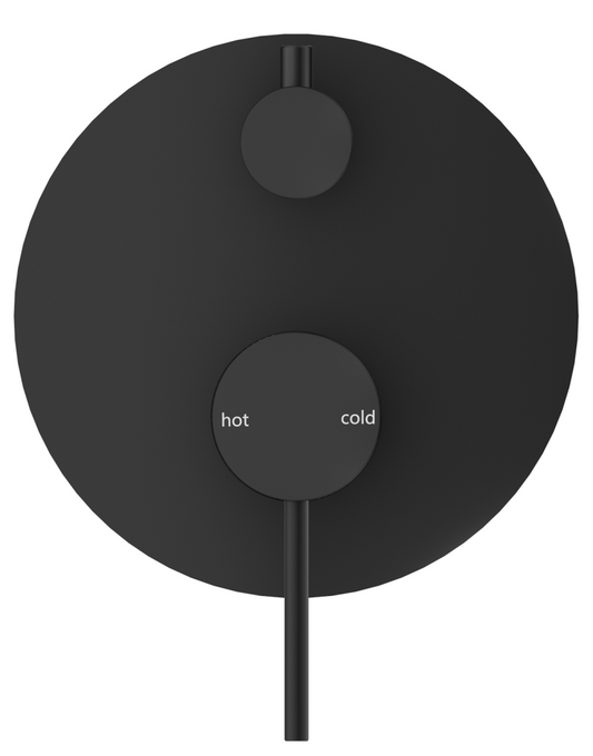 Mica Shower Mixer Diverter - 1P - TRIM KIT ONLY – Black
