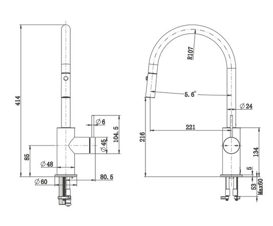 Mica Pull-Out Sink Mixer – Dusk Bronze