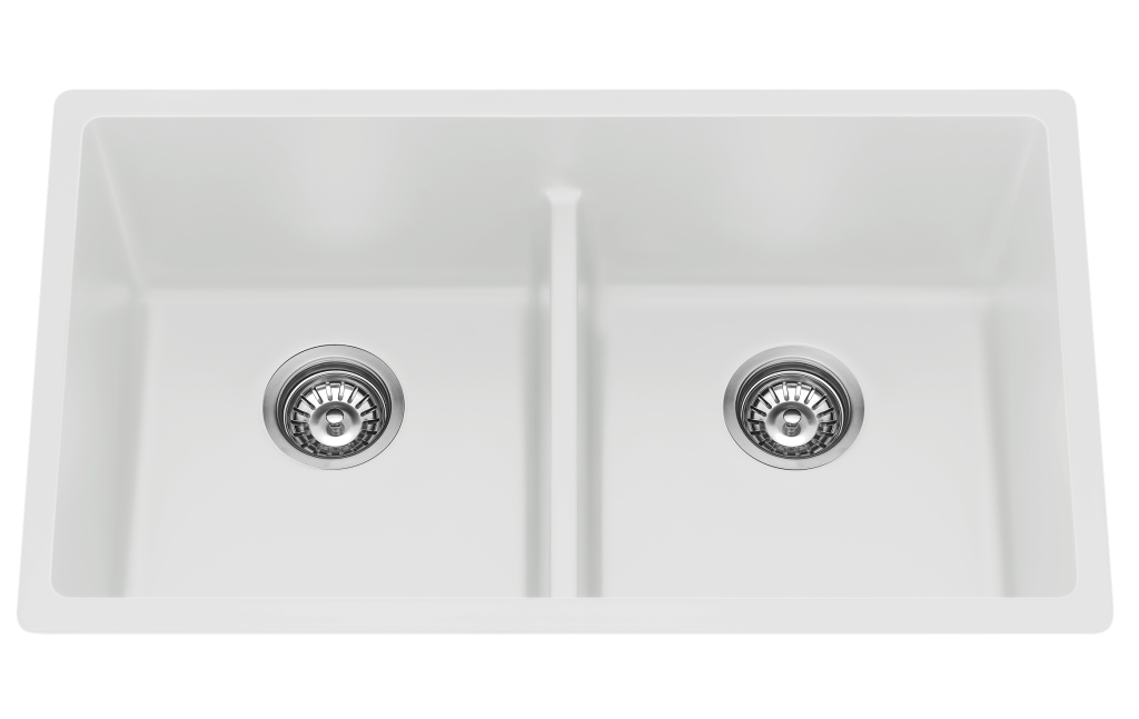 Fomos Sink 790 x 460mm - Double Bowl – White