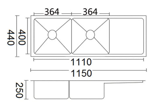 Luminare Sink 1150 x 440mm