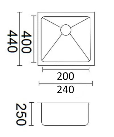 Luminare Sink 240 x 440mm