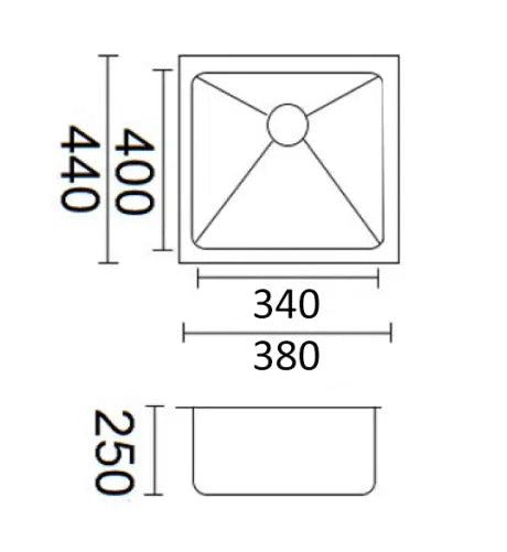 Luminare Sink 380 x 440mm