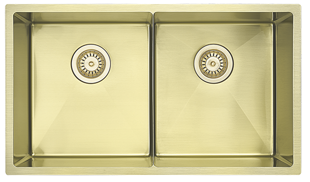 Luminare Sink 760 x 440mm - Double Bowl – French Gold