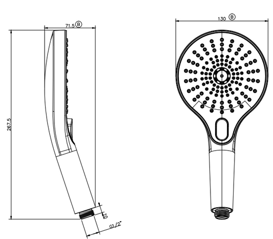 Mica Air Shower Handpiece – Dusk Bronze