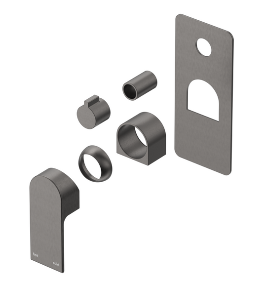 Beki Shower Mixer - Square Plate - TRIM KIT ONLY – Gunmetal