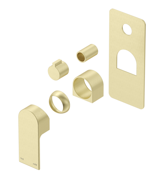 Beki Shower Mixer - Square Plate - TRIM KIT ONLY – French Gold