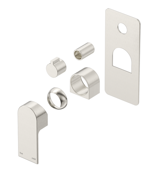 Beki Shower Mixer - Square Plate - TRIM KIT ONLY – Brushed Nickel