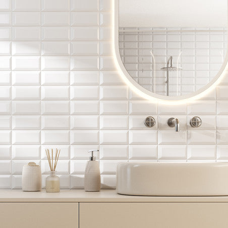 Cove Bevelled White Gloss 7.5x15