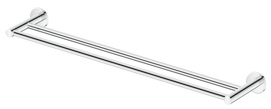 Mica Double Towel Rail 600  – Chrome