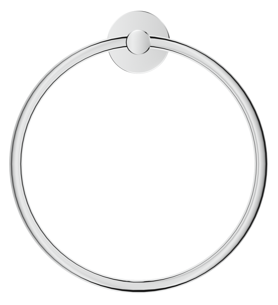 Mica Hand Towel Ring – Chrome