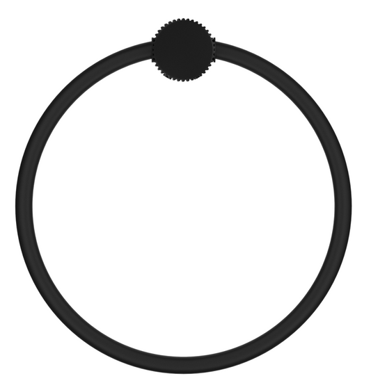 Mica Fluted Towel Ring – Black