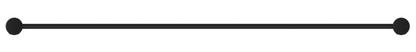 Mica Fluted Single Towel Rail – Black