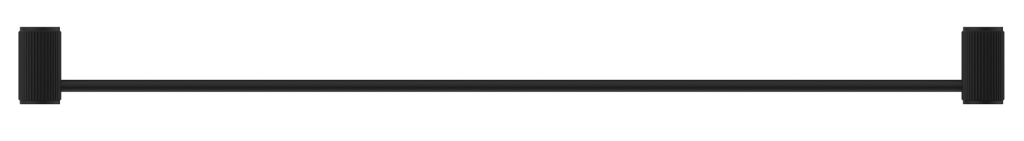 Mica Fluted Single Towel Rail – Black