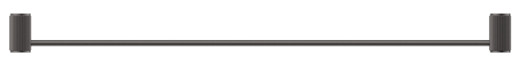 Mica Fluted Single Towel Rail – Gunmetal