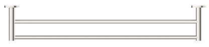 Mica Double Towel Rail 800 – Brushed Nickel