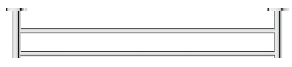 Mica Double Towel Rail 600  – Chrome