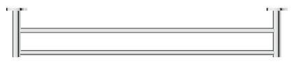 Mica Double Towel Rail 600  – Chrome