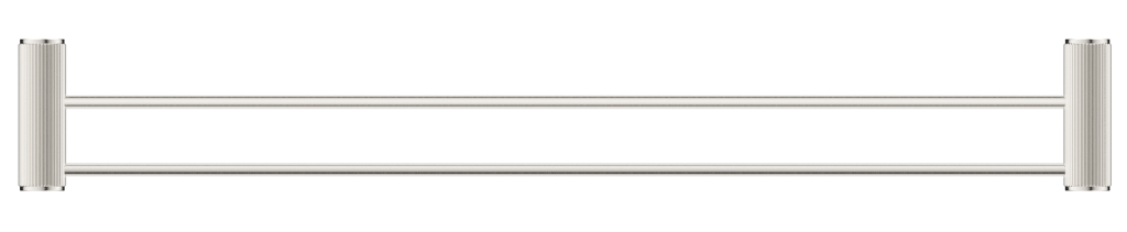Mica Fluted Double Towel Rail – Brushed Nickel