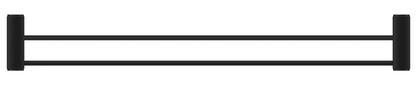 Mica Fluted Double Towel Rail – Black