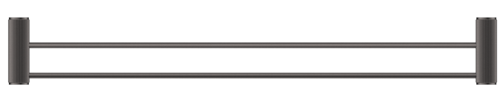 Mica Fluted Double Towel Rail – Gunmetal