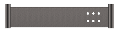 Mica Stainless Shelf - 400mm – Gunmetal