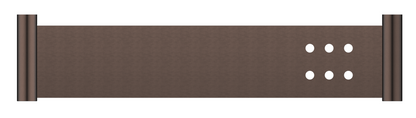 Mica Stainless Shelf - 400mm – Dusk Bronze