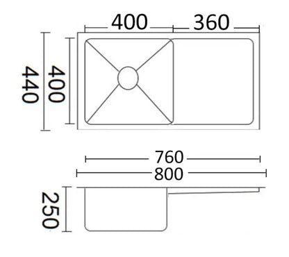 Luminare Sink 800 x 440mm