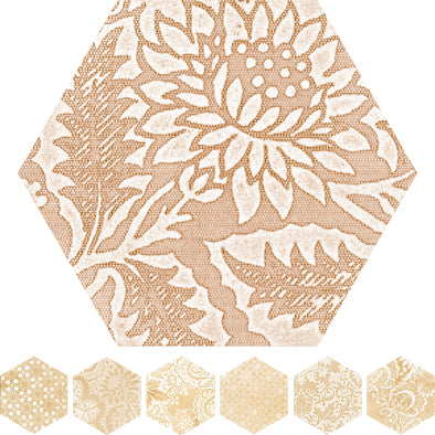 Opportunity Beige Hexagon Decor 52X60