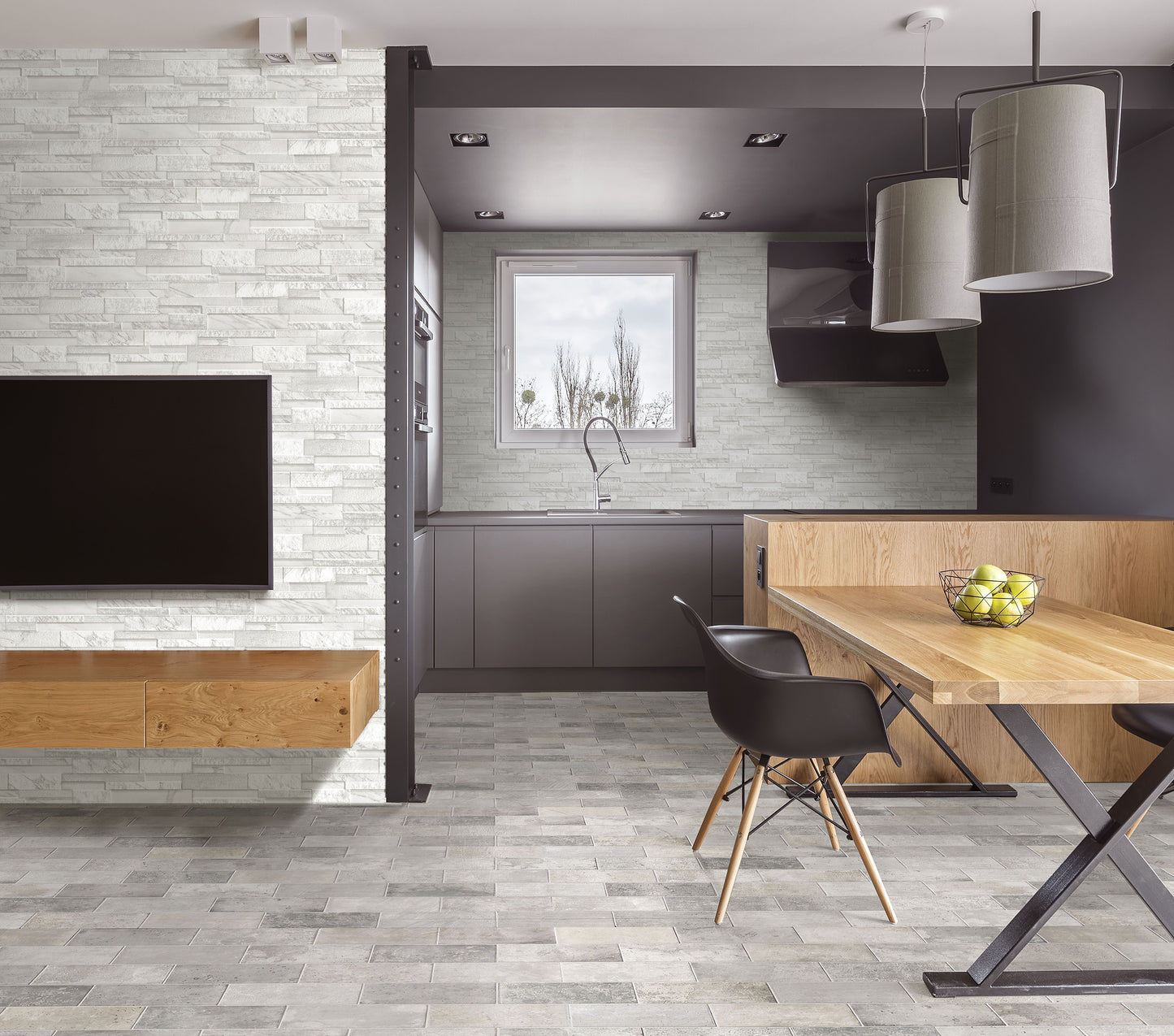 Chianti Griggio Grey Brick Matt P5 12.5X25