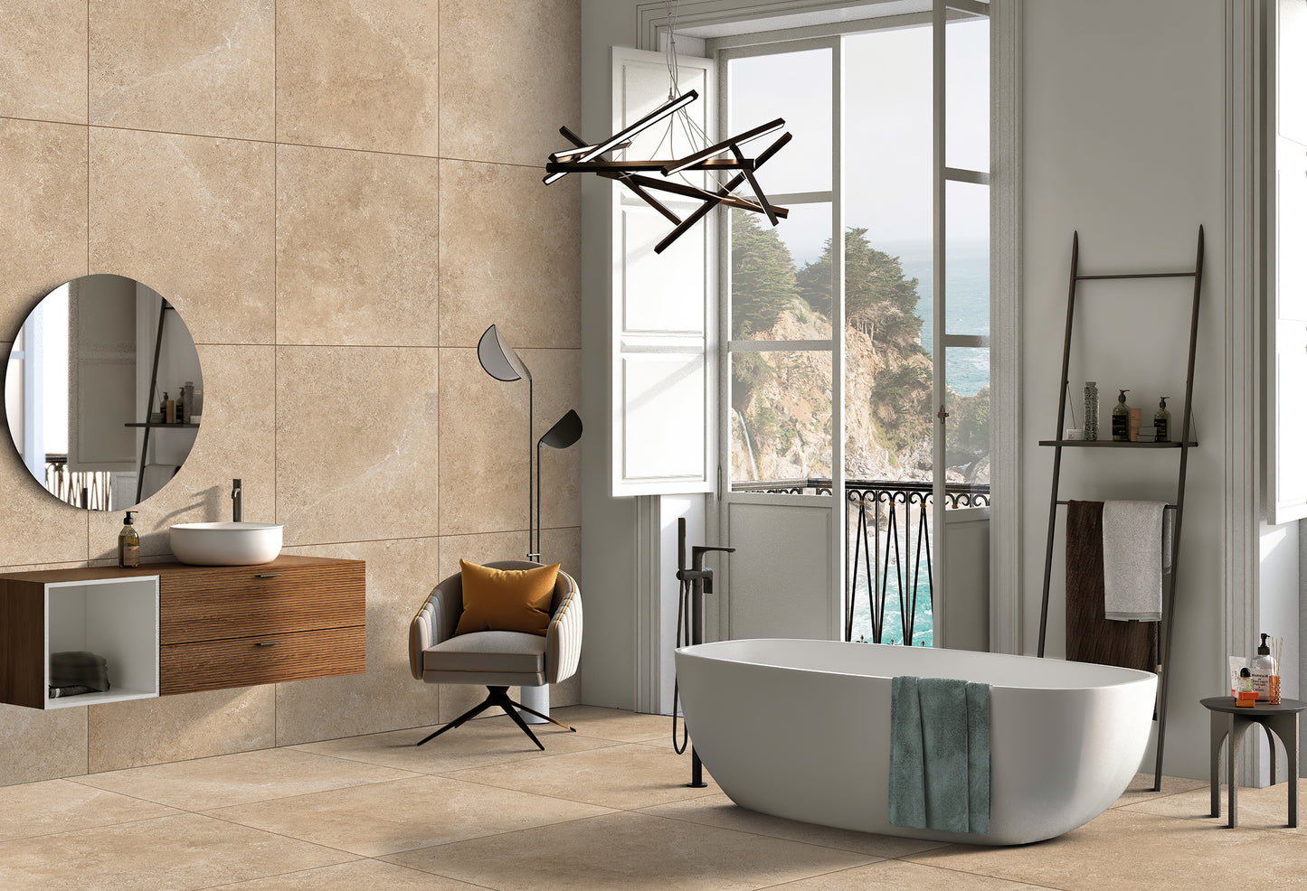 Oberon Taupe Matt 60X60