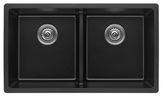Fomos Sink 790 x 460mm - Double Bowl – Black