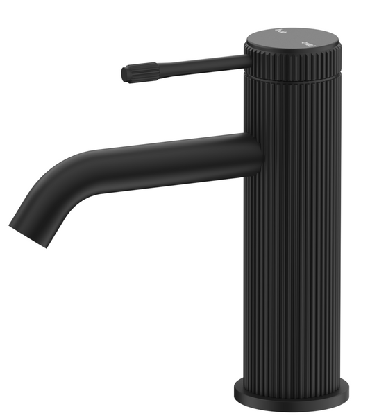 Mica Fluted Basin Mixer – Black