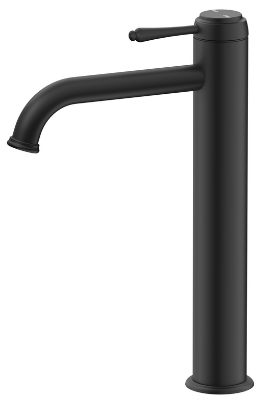 Mica Heritage Tall Basin Mixer – Black
