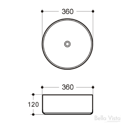 Rotonda 360 x 120mm – Matte White