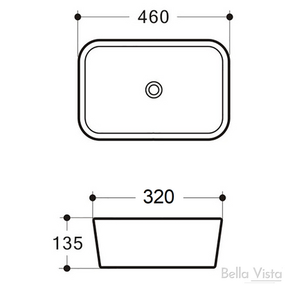 Lina 460 x 320mm – Matte White