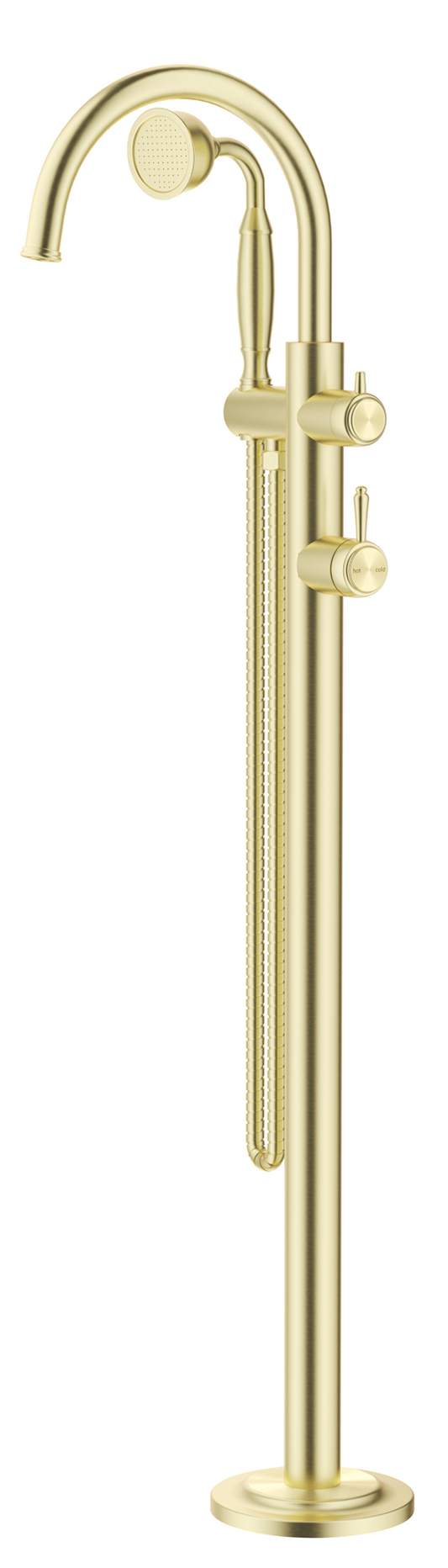 Mica Heritage Freestanding Bath Mixer with Hand Shower – French Gold