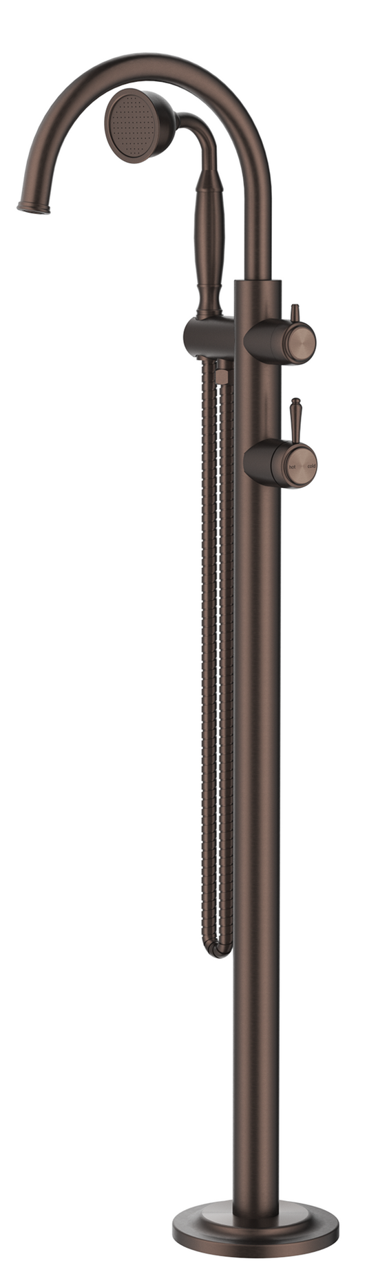 Mica Heritage Freestanding Bath Mixer with Hand Shower – Dusk Bronze