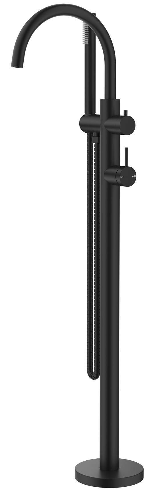 Mica Freestanding Bath Mixer with Hand Shower – Black