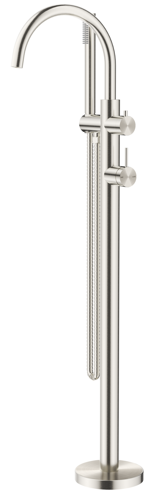 Mica Freestanding Bath Mixer with Hand Shower – Brushed Nickel