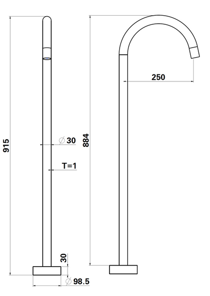 LVB Mica Freestanding Bath Spout
