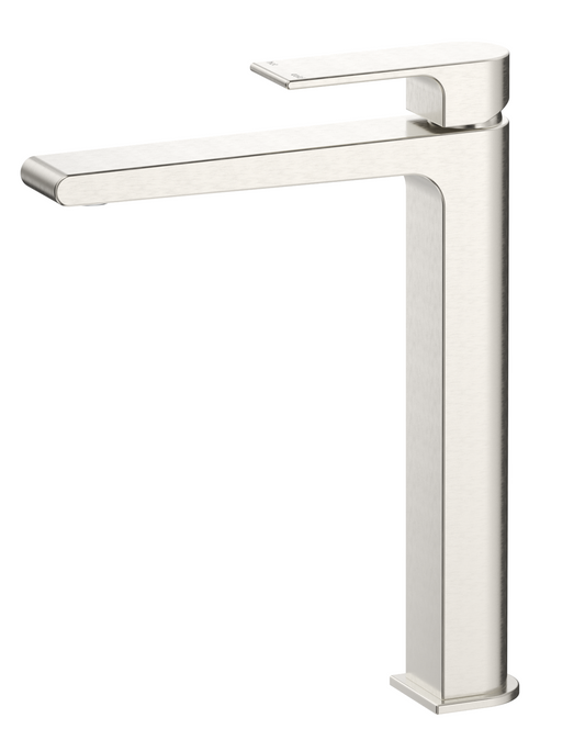 Beki Tall Basin Mixer – Brushed Nickel