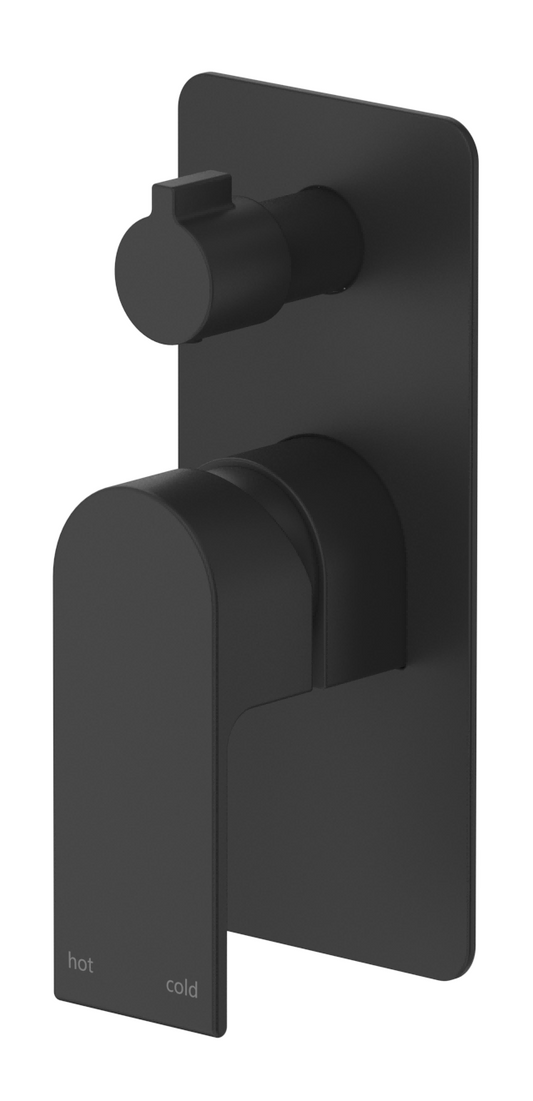 Beki Shower Mixer Diverter - 1P - TRIM KIT ONLY – Black