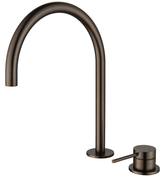 Mica Gooseneck Hob Sink/Basin Mixer Set – Dusk Bronze