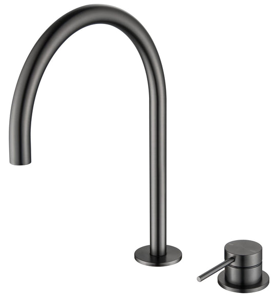Mica Gooseneck Hob Sink/Basin Mixer Set – Gunmetal