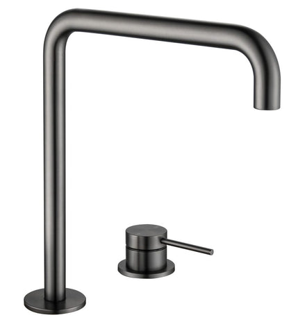 Mica Soft-Square Hob Sink/Basin Mixer Set – Gunmetal