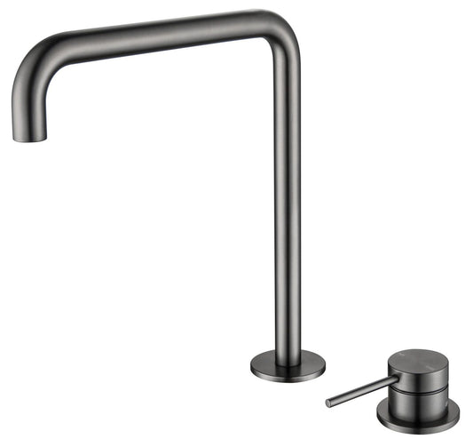 Mica Soft-Square Hob Sink/Basin Mixer Set – Gunmetal