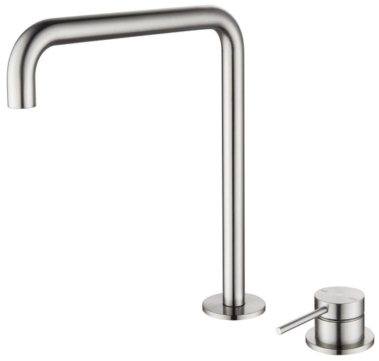 Mica Soft-Square Hob Sink/Basin Mixer Set – Brushed Nickel