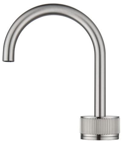 Mica Fluted Soft-Square Hob Basin Mixer Set – Brushed Nickel