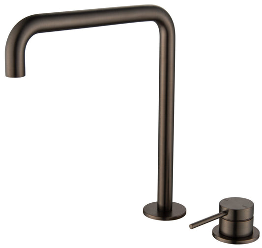 Mica Soft-Square Hob Sink/Basin Mixer Set – Dusk Bronze