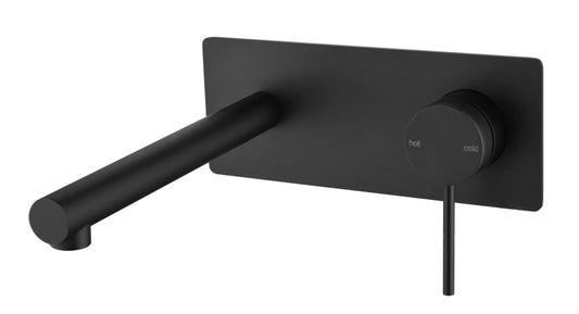 Mica Wall-Spout Combo - Straight Spout - 1P - TRIM KIT ONLY – Black